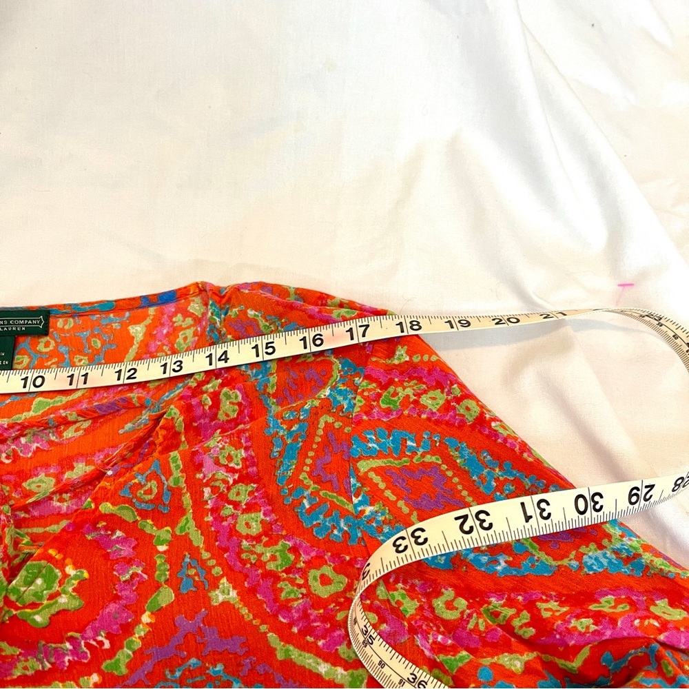 Ralph Lauren -Lauren Jeans Company Boho Chic 100% Cotton Peasant Blouse Ladies L - Picture 12 of 12